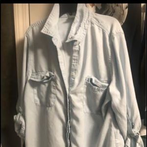 Chambray oversized top L/XL